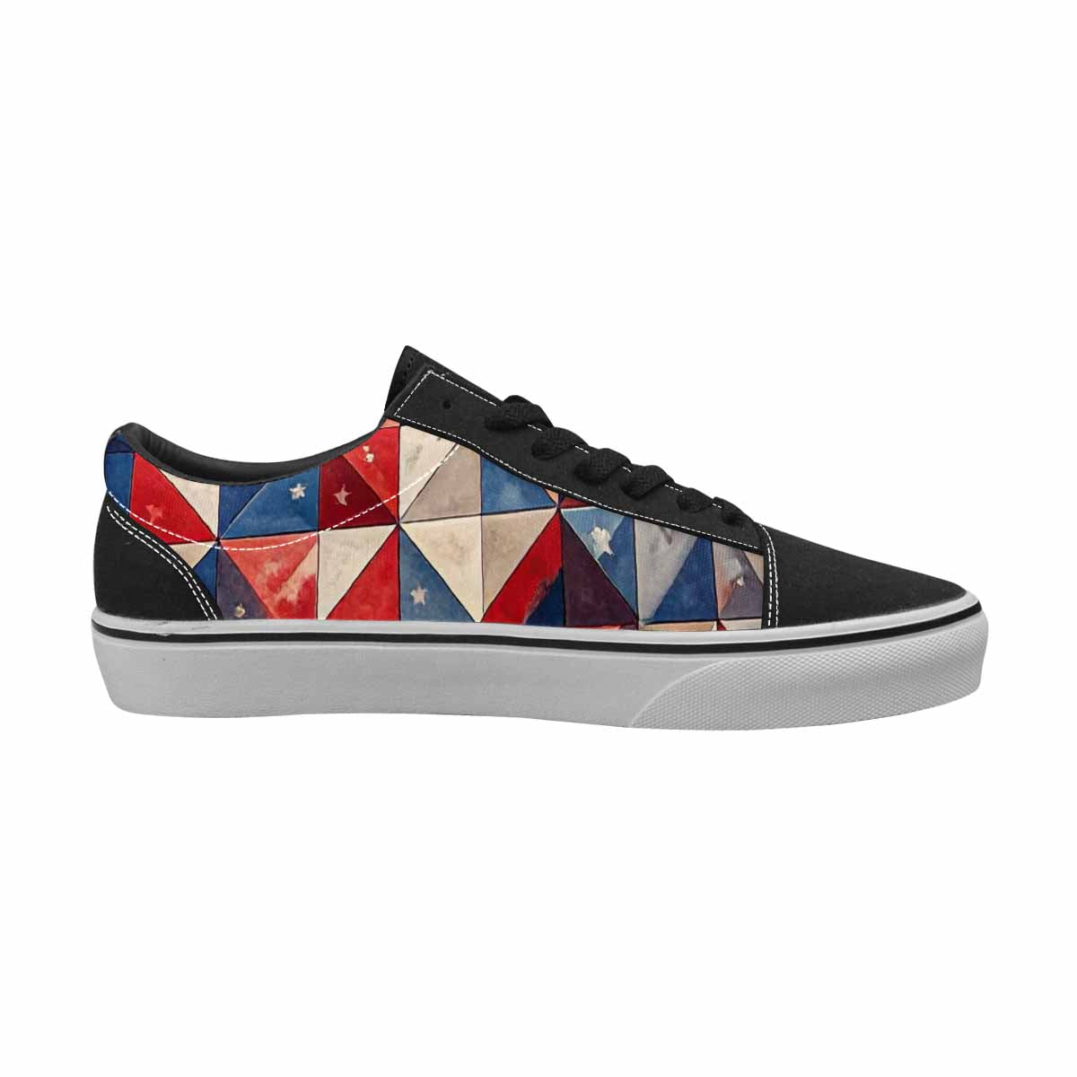 MEN'S American Flag Stars Canvas Lace-Up Aesthetic Custom Sneakers