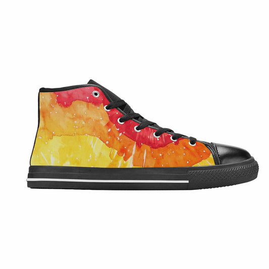 WOMEN'S Tie Dye - High Top Canvas Neon Fantasy Custom Shoes