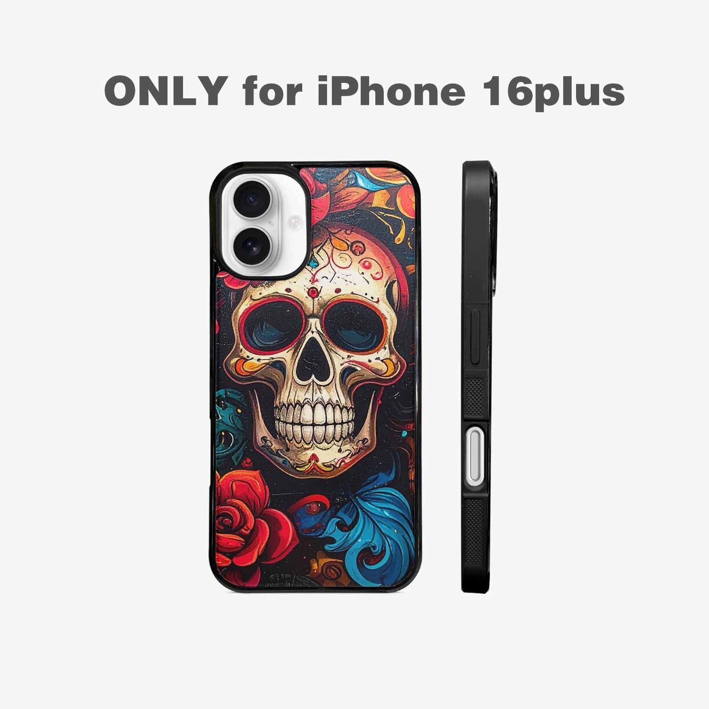 iPhone 16 Plus Case — Graffiti Skull, Original Design Phone Case