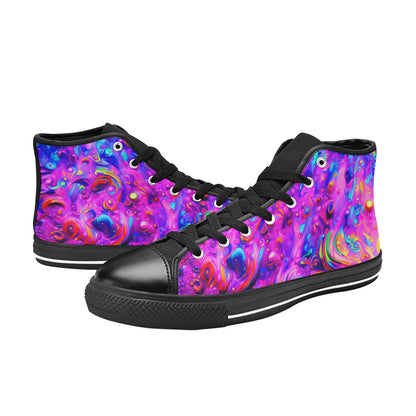 MEN'S Cc Acid Bath Art High Top Canvas Dark Academia Shoes