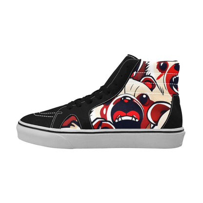 WOMEN'S Bears 2 High Top Skateboarding Aesthetic Custom Sneakers
