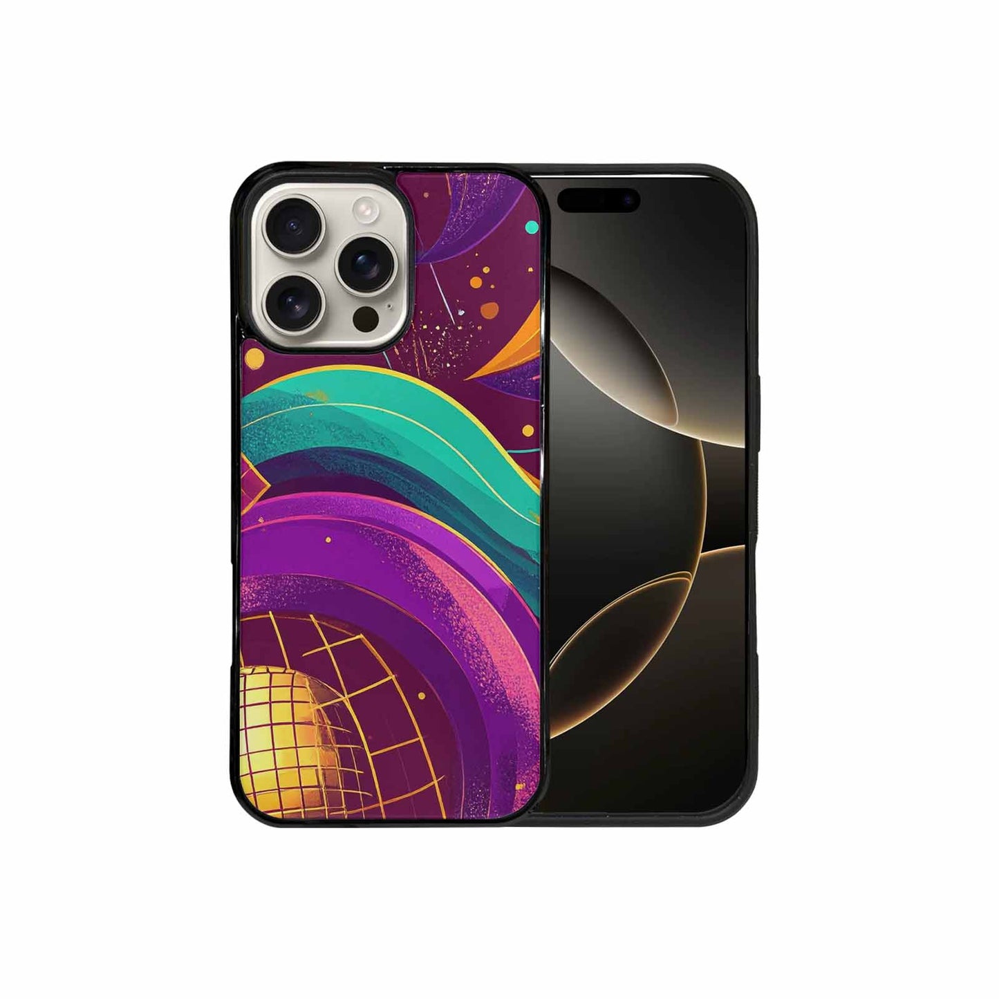 iPhone 16 Pro Max Case — 1970s Disco Art Pattern, Original Design Phone Case