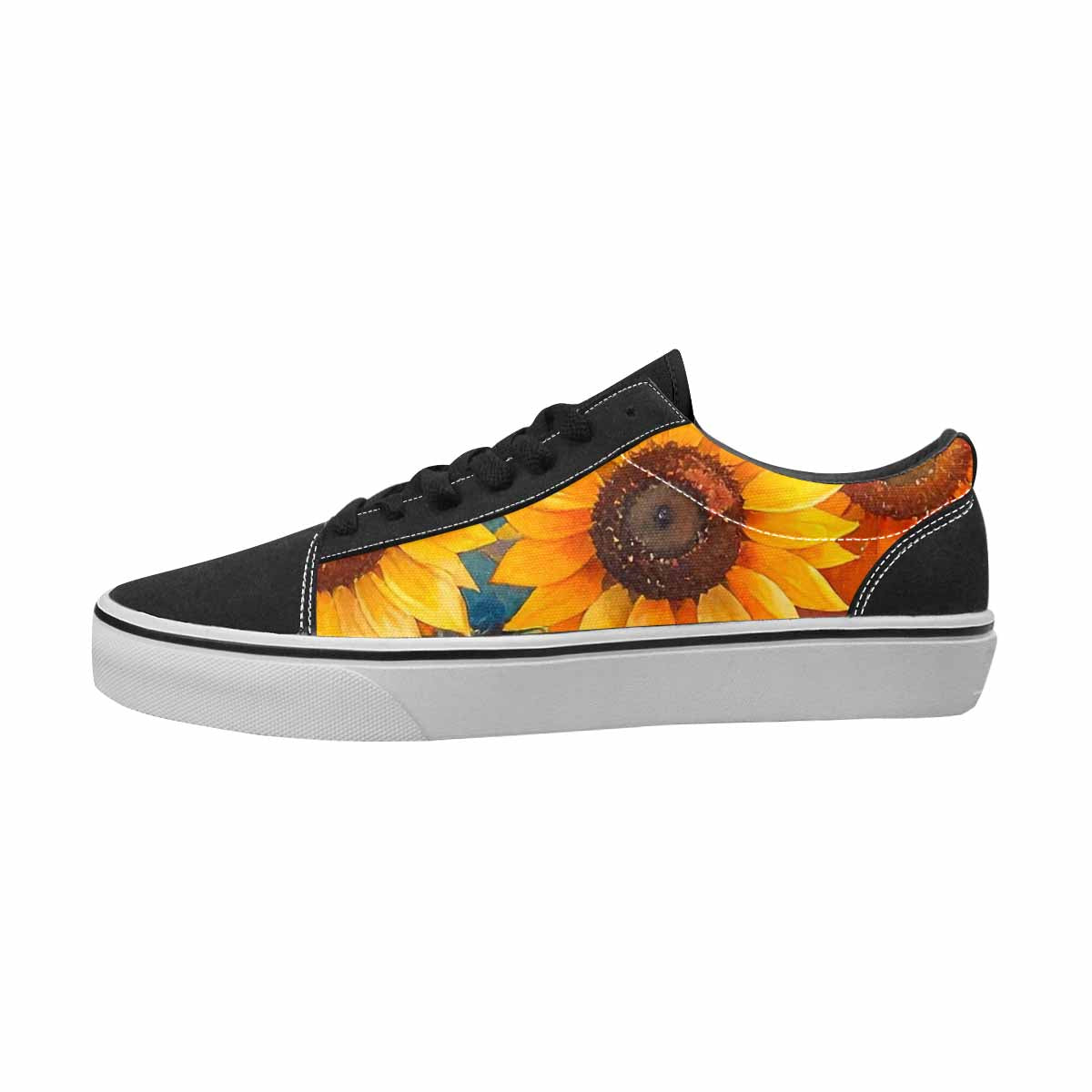 MEN'S Sunflowers Full Color Canvas Custom Fashion Surreal Custom Art Shoes