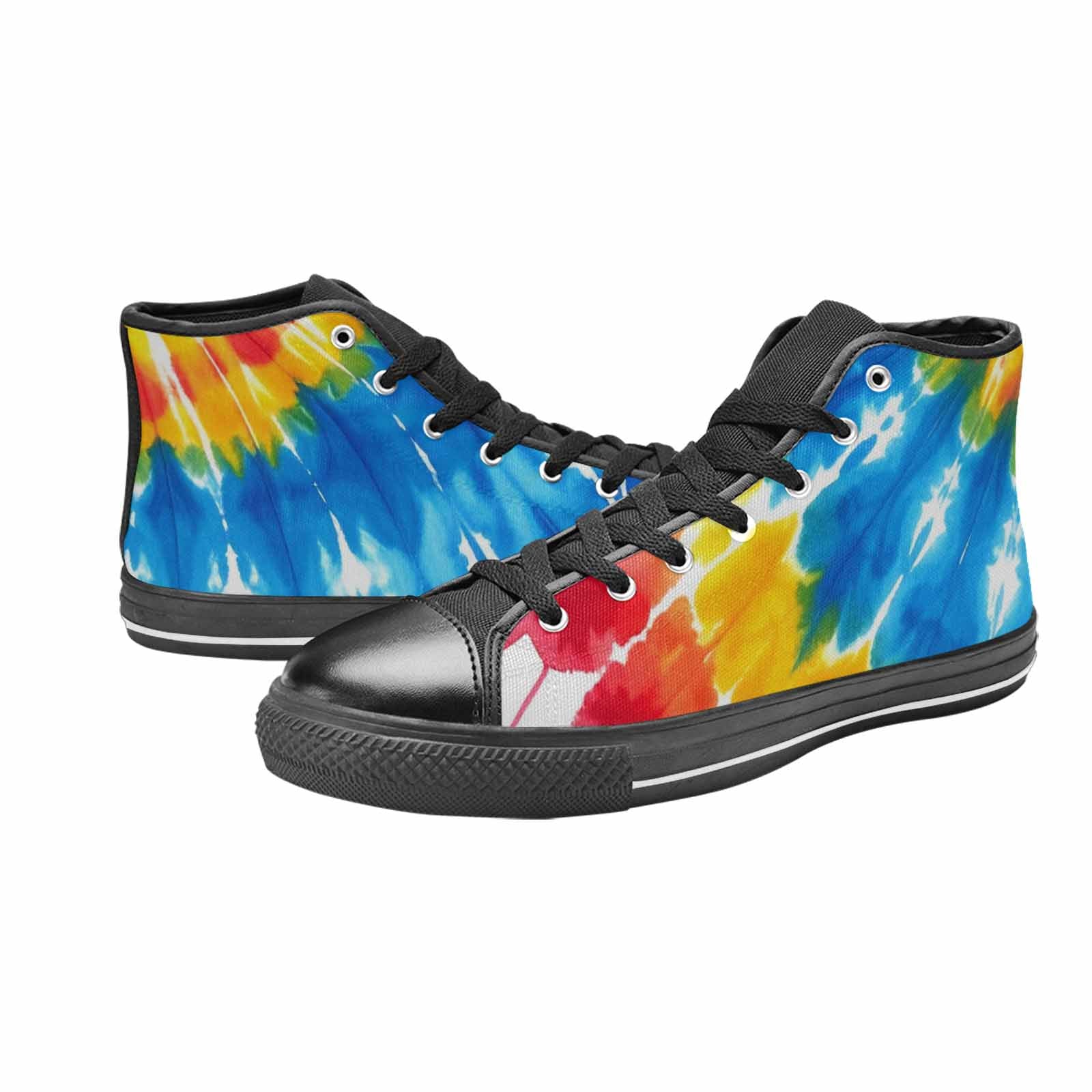 WOMEN'S Tie Dye Drip High Top Canvas Cottagecore Custom Sneakers