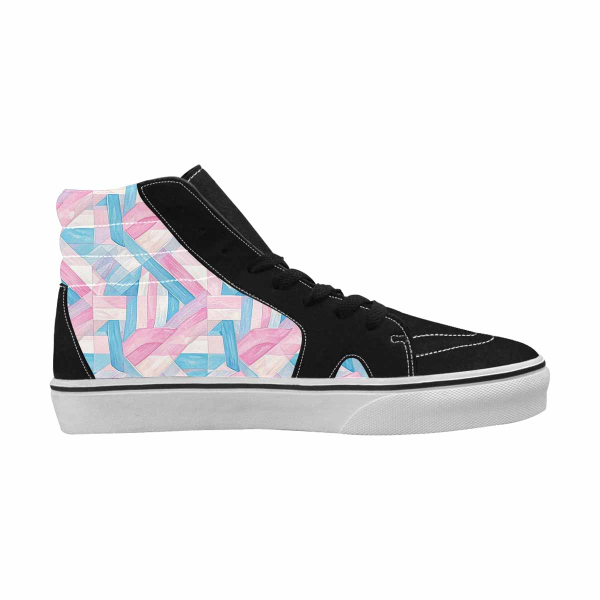 WOMEN'S Transgender Flag Color High Top Canvas Vivid Sneakers