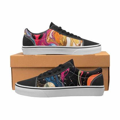 WOMEN'S Aliens  Marble Aliens Lace-Up Canvas Vibrant Chaos Sneakers