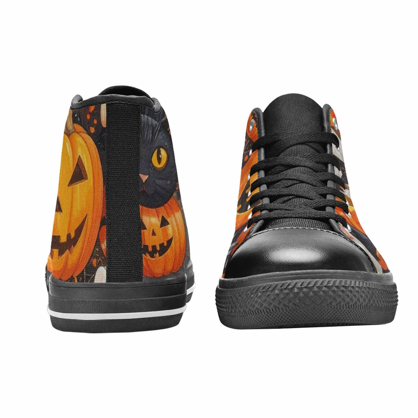 WOMEN'S Halloween High Top Canvas Grunge Custom Shoes