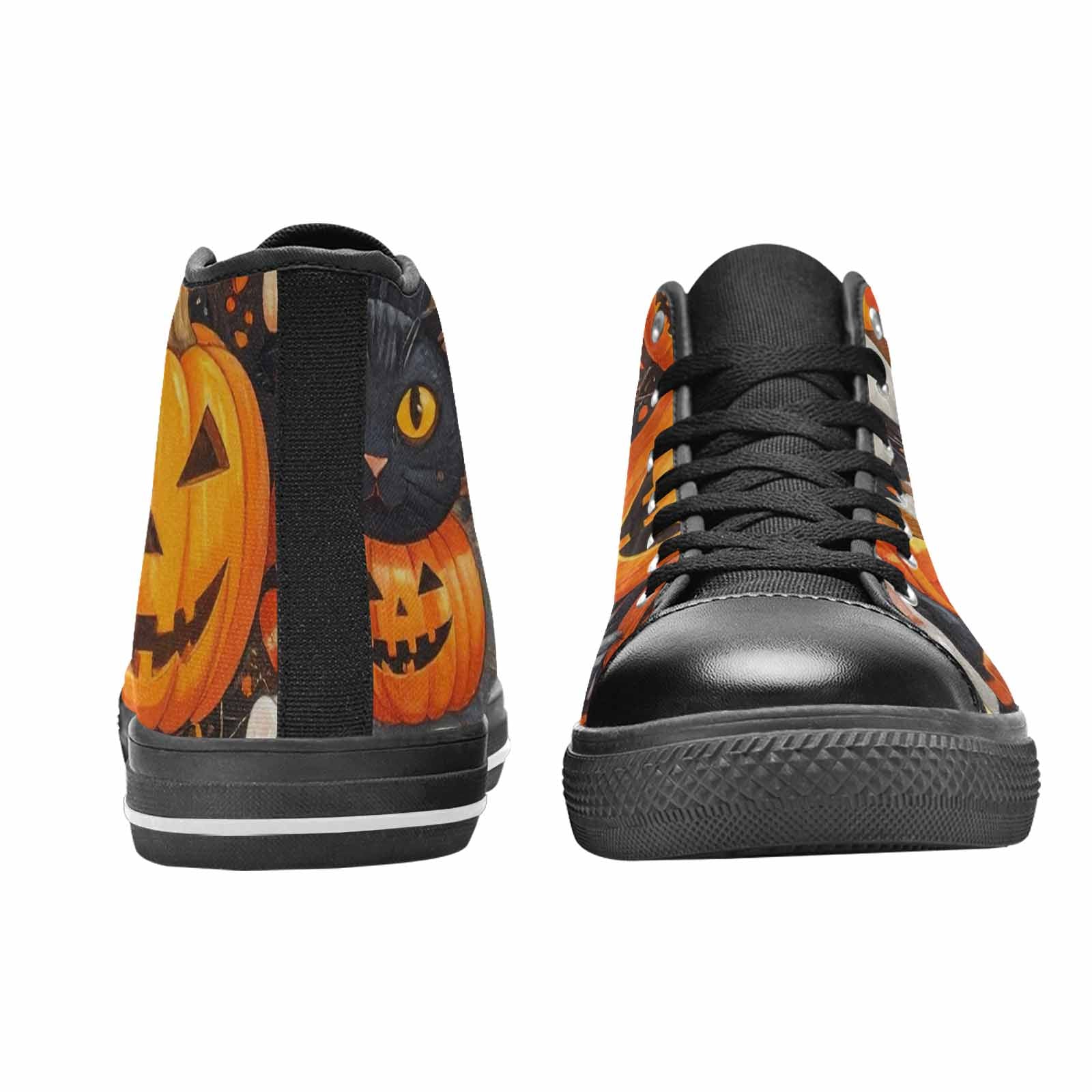 WOMEN'S Halloween High Top Canvas Grunge Custom Shoes