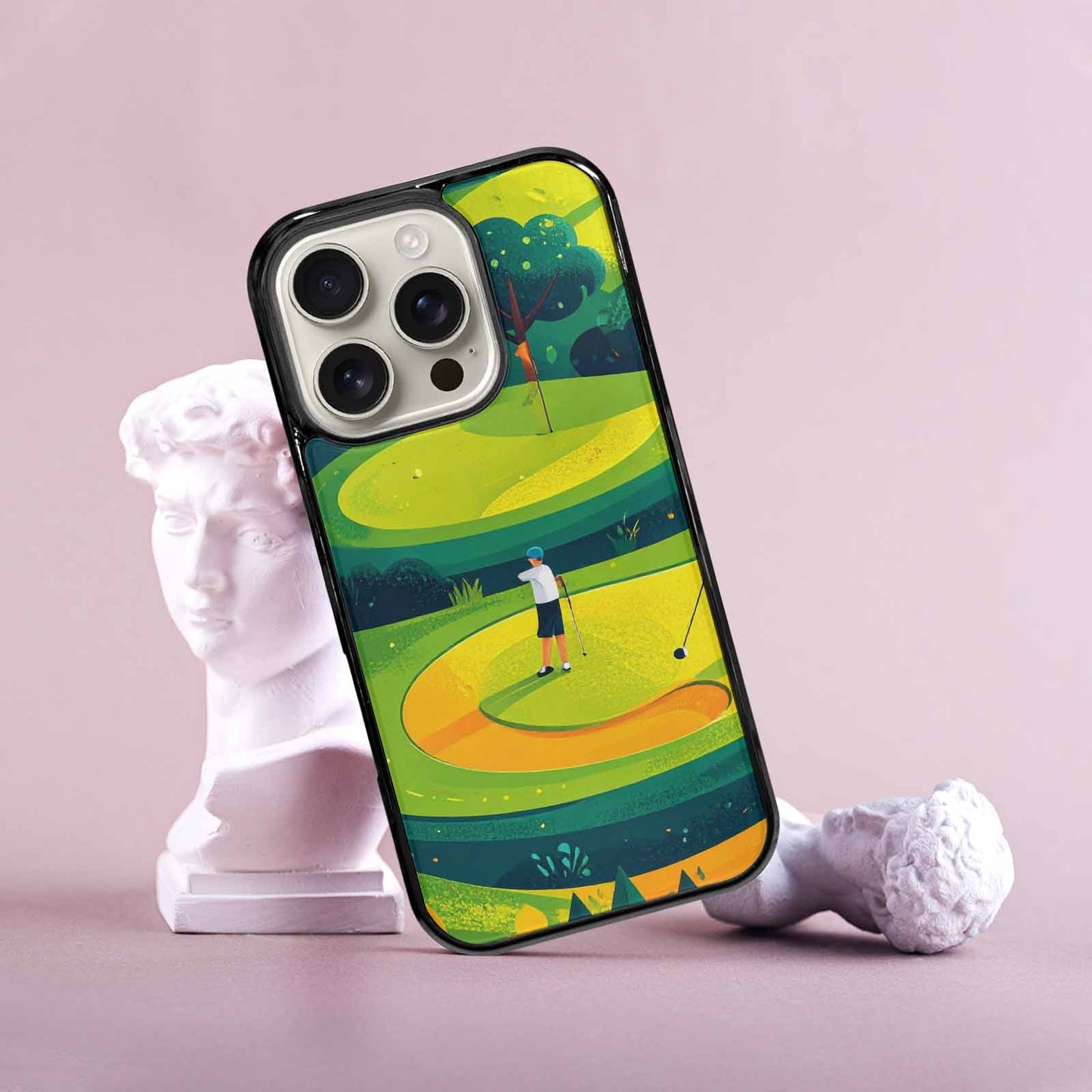 iPhone 16 Pro Case — Golf Cartoon Art Pattern, Custom Phone Case