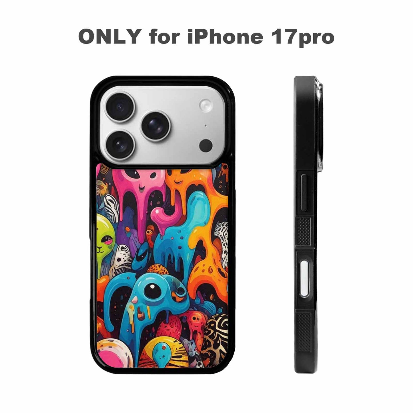 iPhone 17 Pro Case — Melting Aliens Pattern Hundreds Of Alien, Custom Made Phone Cover