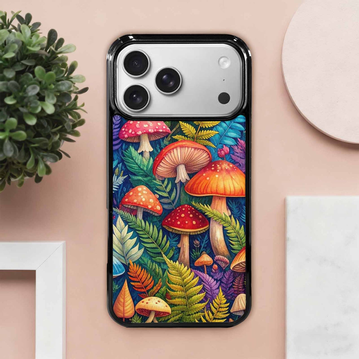 iPhone 17 Pro Max Case — Mushrooms Botanicalmushrooms P Cix Floral, Custom Printed Phone Case