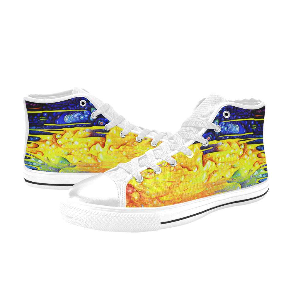 WOMEN'S Cc Acid Drip 7 High Top Canvas Dreamcore Custom Sneakers