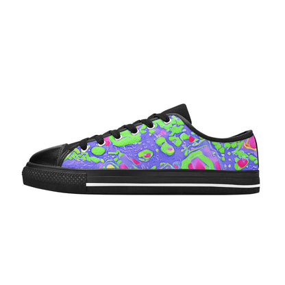 MEN'S Cc Acid Bath Art Canvas Grunge Custom Shoes