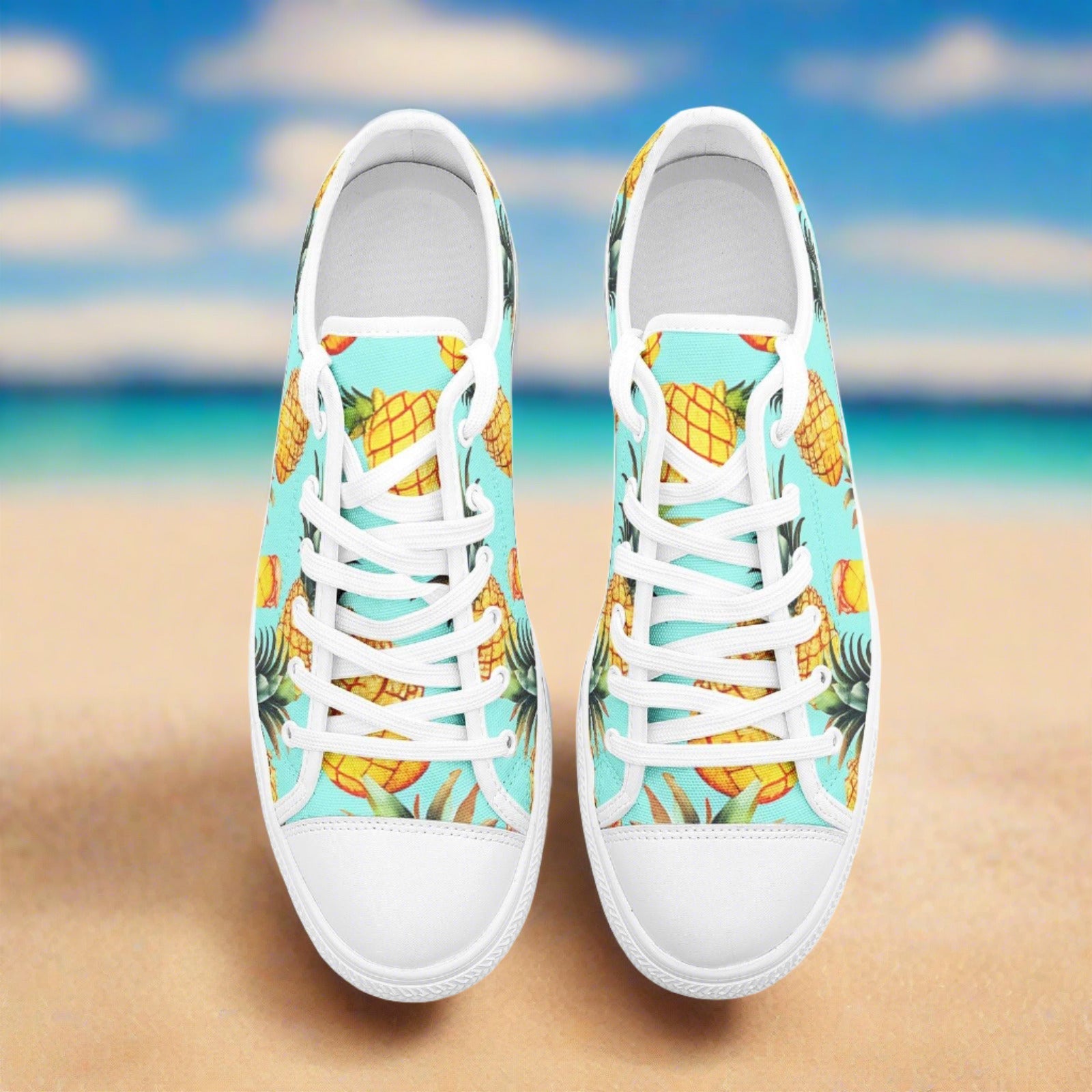 Aurora Borealis Navy Indigo Custom Bold Art - Freaky Shoes | Custom Art Sneakers
