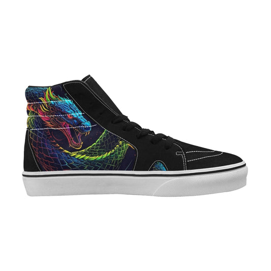 WOMEN'S Electric Serpent Dream High Top Skateboarding Wallpaper Art Sneakers
