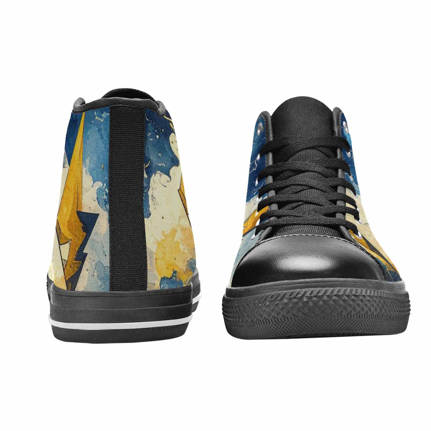 MEN'S Lightning Bolt High Top Canvas Aesthetic Custom Shoes