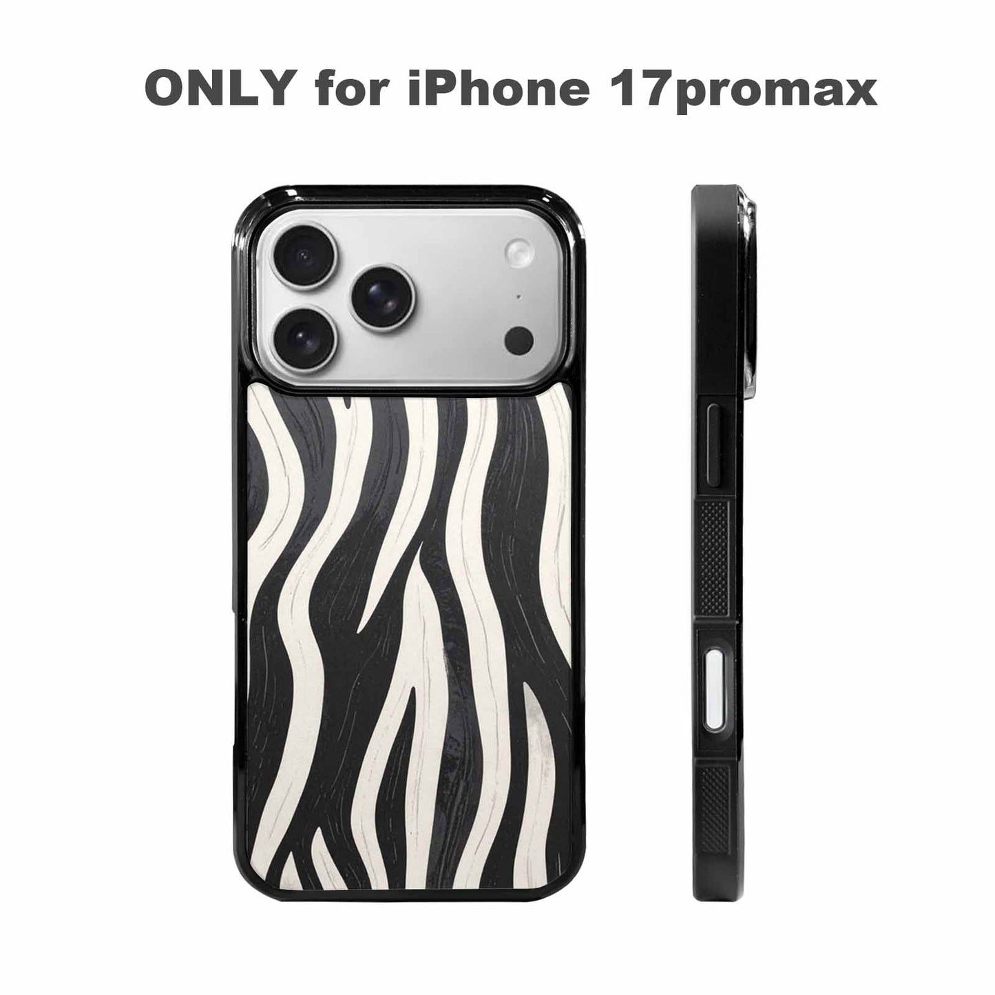 iPhone 17 Pro Max Case — Modern Zebra Stripe Animal Print, Custom Designed Case Cover