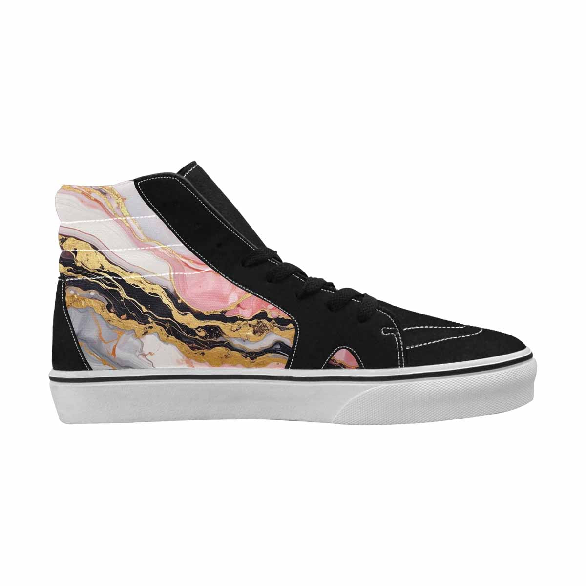 MEN'S Marble Vein High Top Canvas Aesthetic Custom Shoes