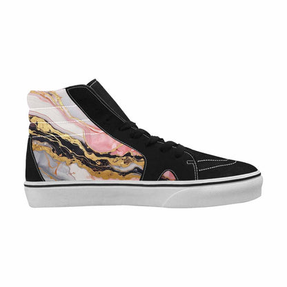 MEN'S Marble High Top Canvas Wearable Art Dark Academia Custom Art Shoes