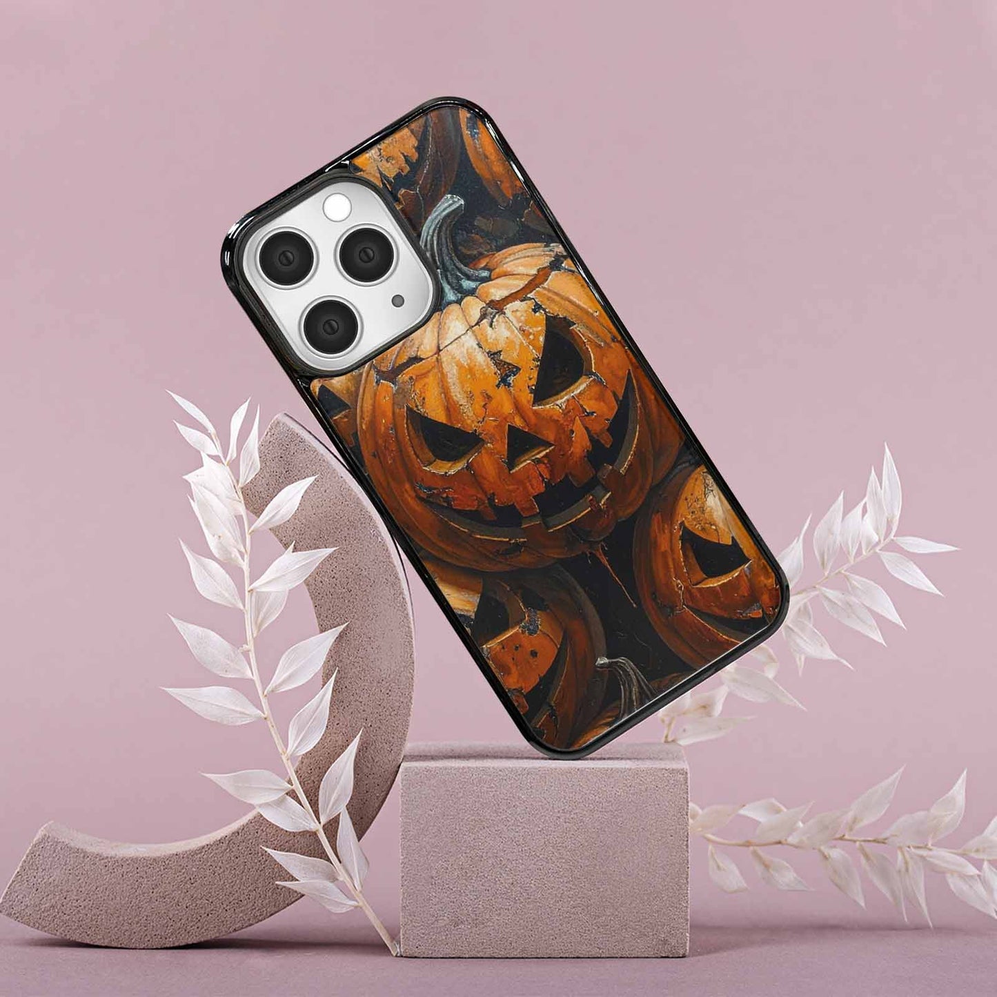 iPhone 15 Pro Max Case — Halloween Cracked Jackolantern, Personalized Phone Case