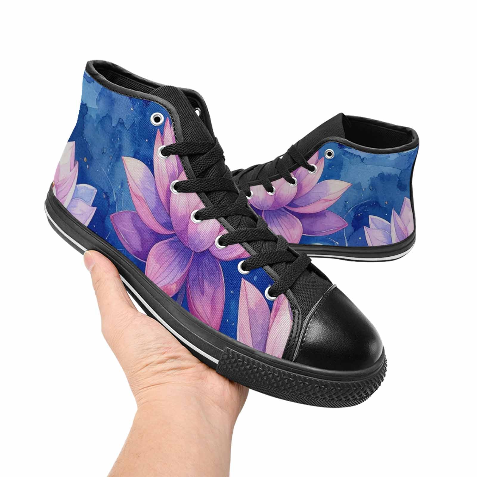WOMEN'S Water Lilies Impressionist High Top Canvas Aesthetic Custom Shoes