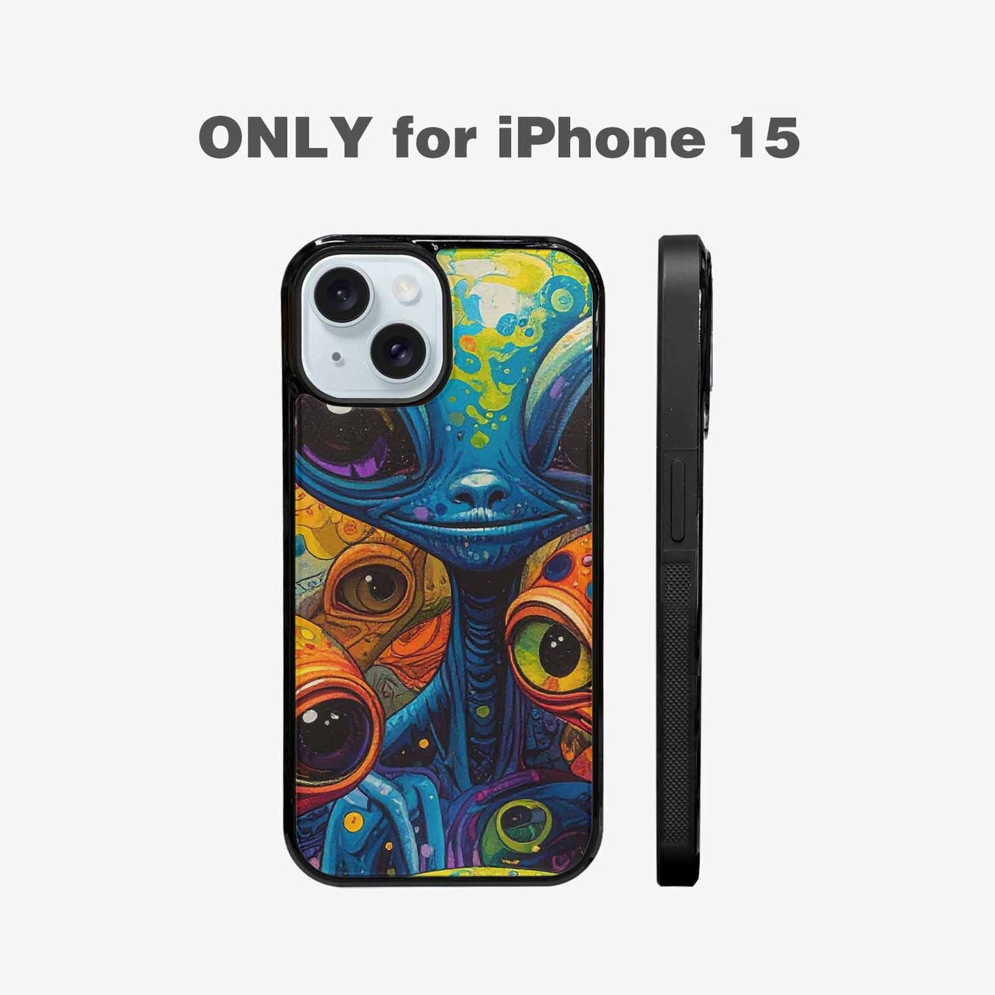 iPhone 15 Case — Cartoon Alien Characters, Original Design Phone Case