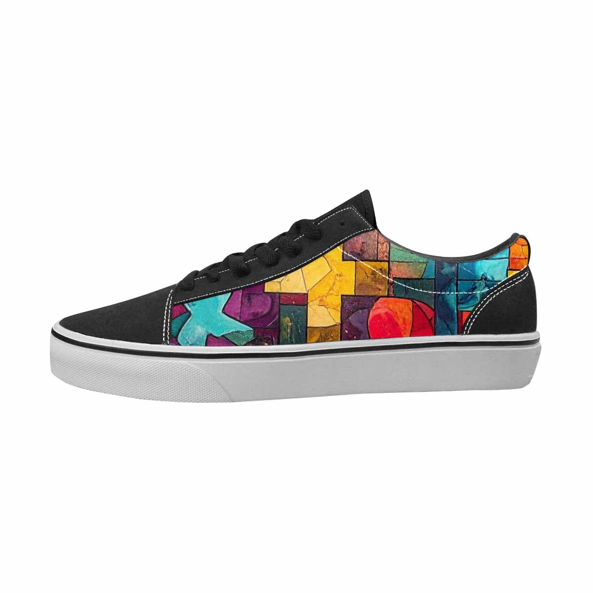 WOMEN'S Jesus Canvas Streetwear Vibrant Chaos Custom Kicks