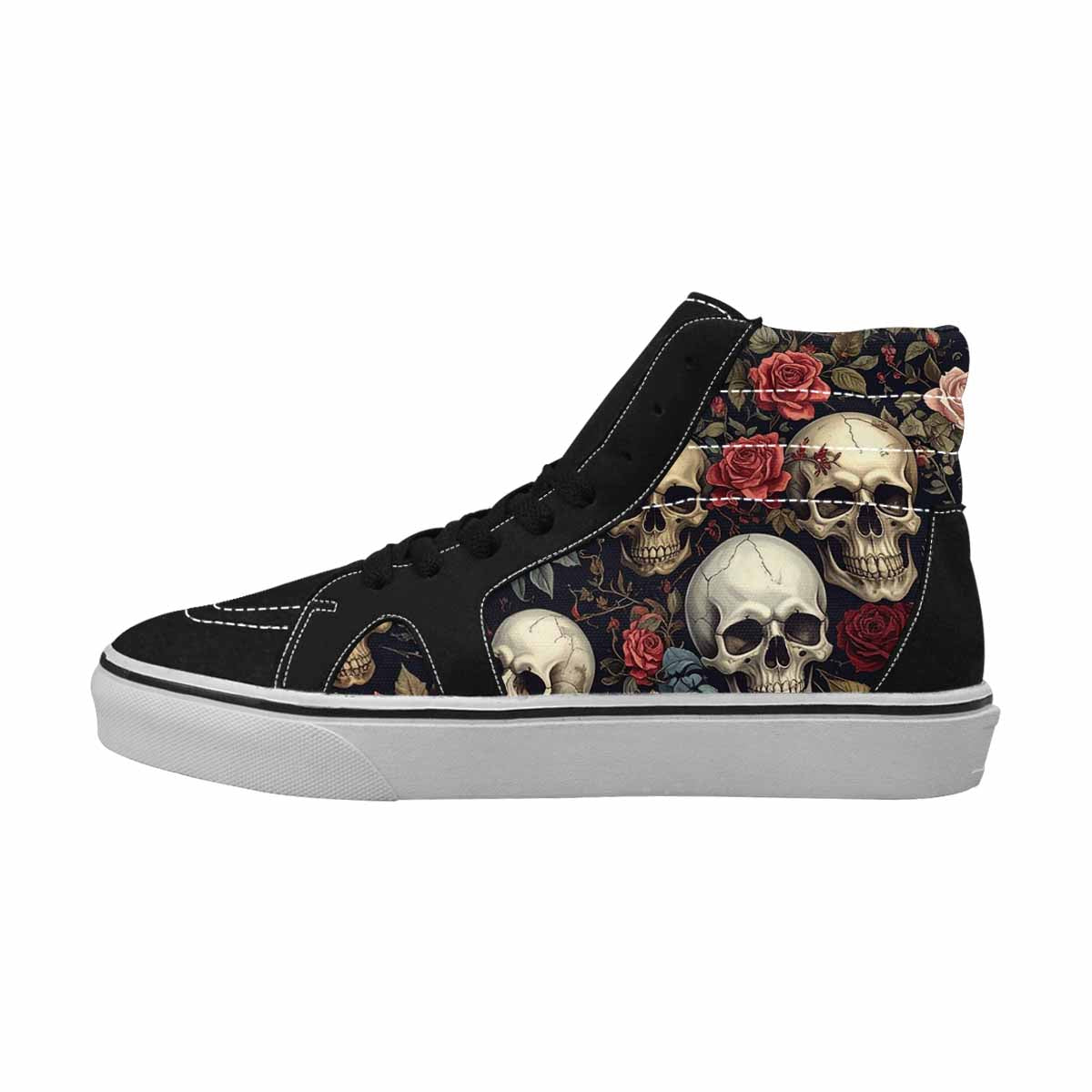 WOMEN'S Skulls - Roses High Top Canvas Dreamcore Custom Sneakers