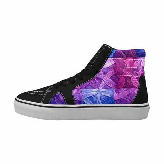 MEN'S Bisexual Flag Color High Top Canvas Cottagecore Shoes