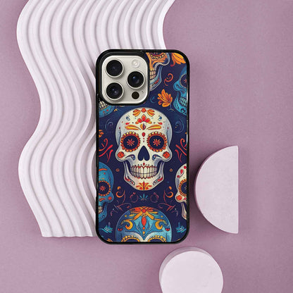 iPhone 16 Pro Max Case — Day Dead Sugar Skull Art 100s, Custom Phone Case