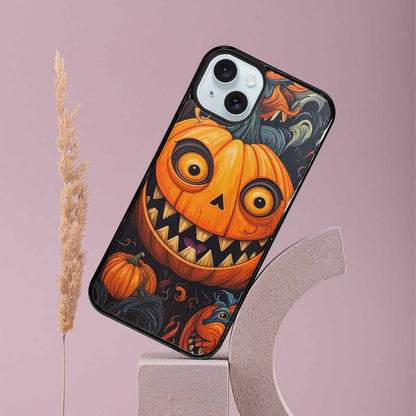 iPhone 15 Plus Case — Cartoon Pumpkin Monster, Customized Protective Case