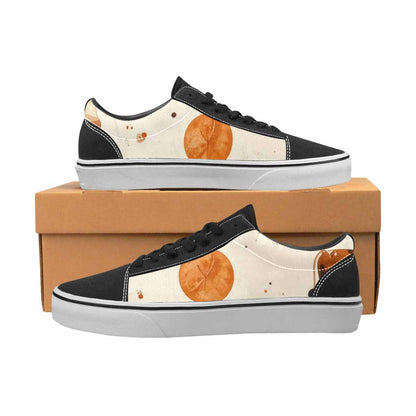 WOMEN'S Cow Animal Print Canvas Lace-Up Vibrant Chaos Custom Shoes