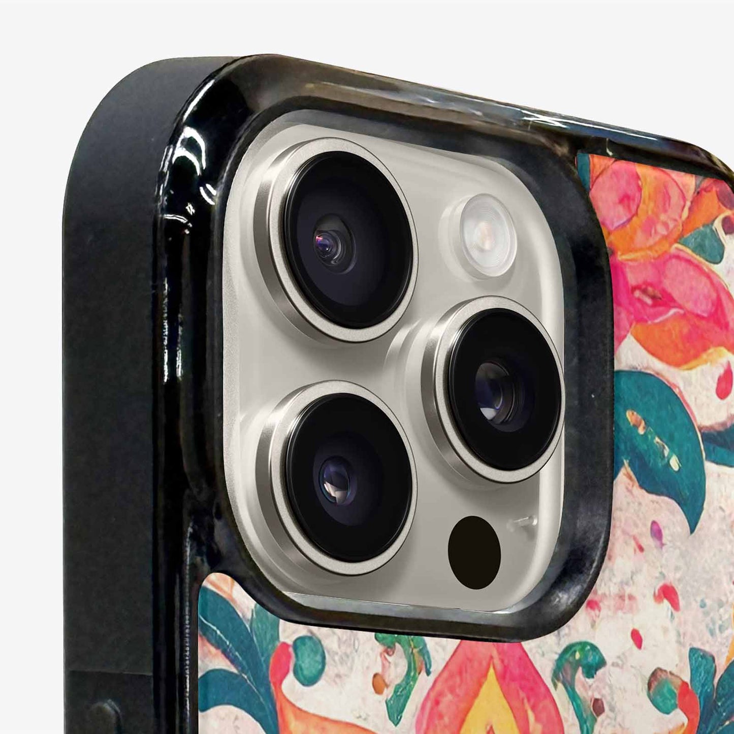 iPhone 15 Pro Max Case — Marble Floral, Personalized Phone Case