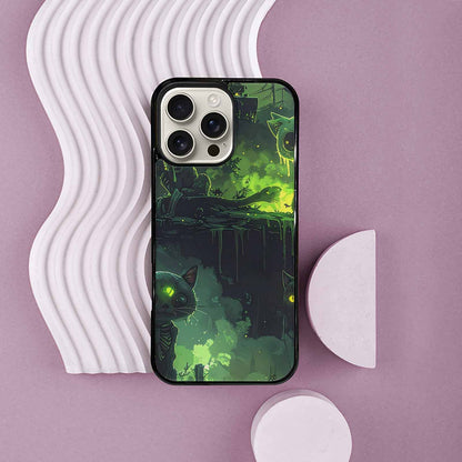 iPhone 16 Pro Max Case — Toxic Melting Skeleton Cats Small Toxic, Custom Designed Case Cover