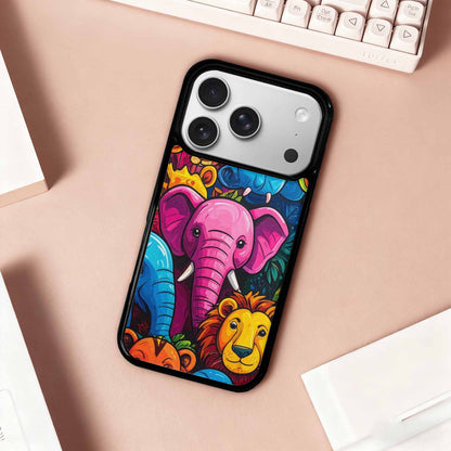 iPhone 17 Pro Case — Seamless Tileable Pattern Of Overlapping Cartoon, Custom Phone Case