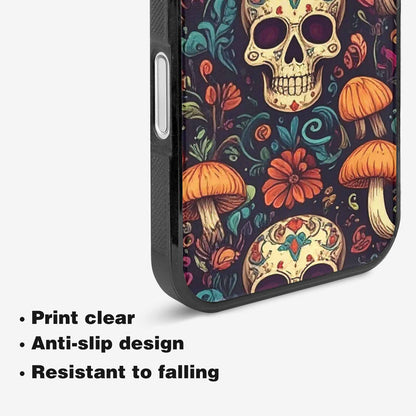 iPhone 16 Case — Mushrooms And Skulls, Customized Protective Case