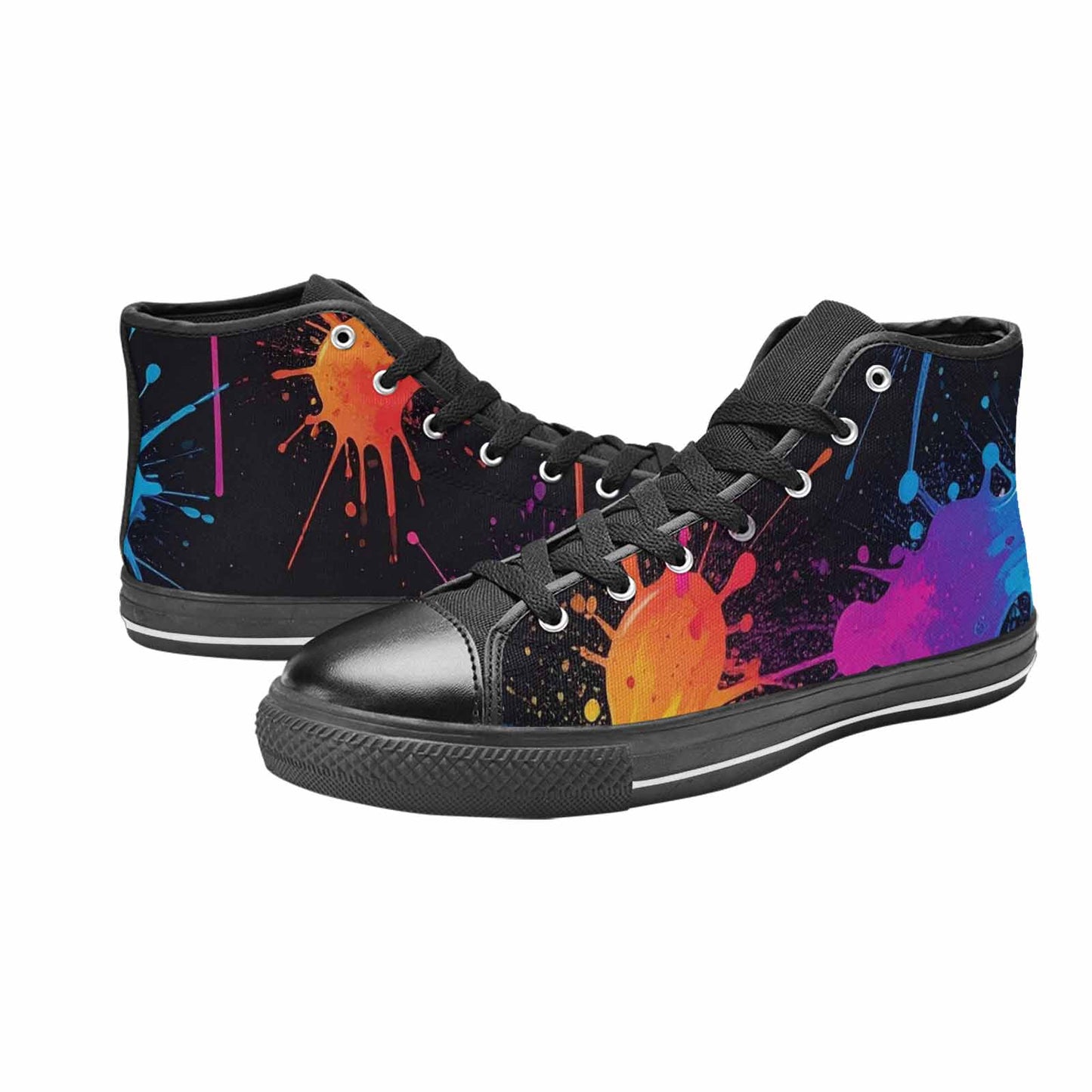 MEN'S Paint Splatter High Top Canvas Dreamcore Custom Sneakers