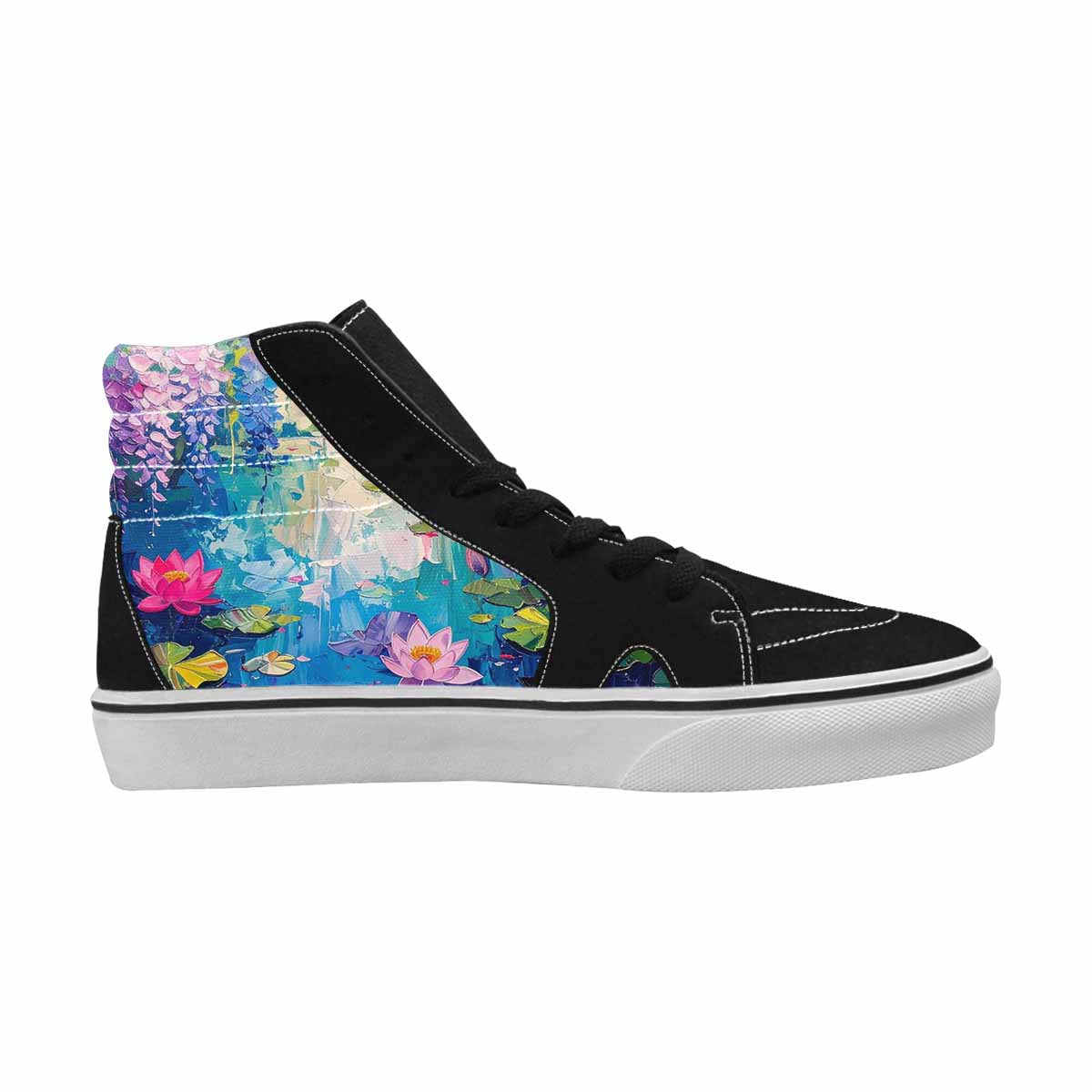 MEN'S Full Color Vibrant Monet High Top Canvas Melting Art Sneakers
