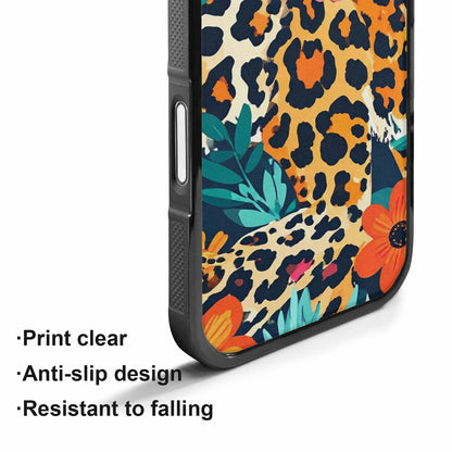 iPhone 17 Case — Leopard Print Floral Seamless Animal Print, Custom Made Phone Cover