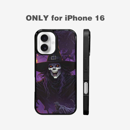 iPhone 16 Case — Scary Horror Halloween Art Print Edge, Custom Print Case Cover