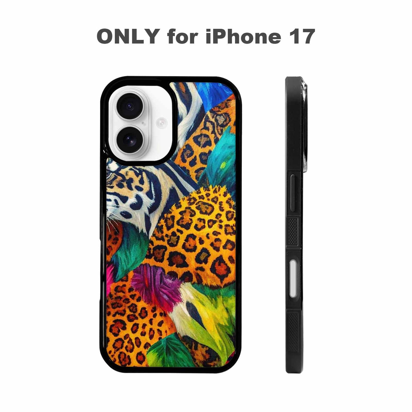iPhone 17 Case — Full Color Vibrant Animal Print, Customized Protective Case