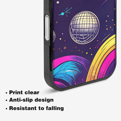 iPhone 16 Case — 1970s Disco Cartoon Art Pattern, Custom Printed Phone Case