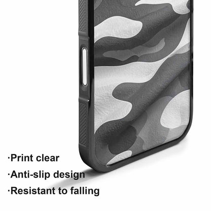 iPhone 17 Case — Grey Camo Print Camo, Custom Designed Case Cover