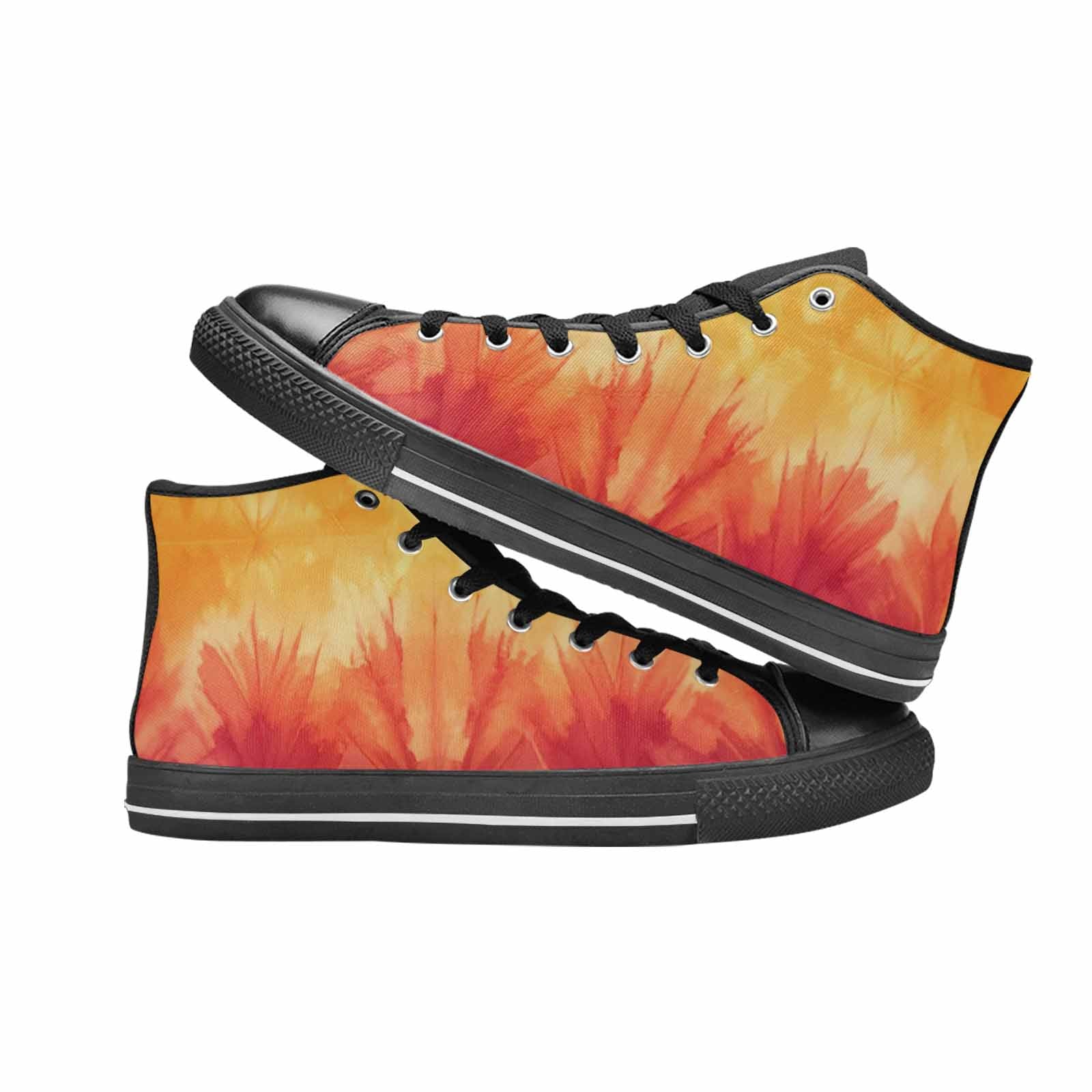 WOMEN'S Ombre Tie Dye Sunset High Top Canvas Y2K Custom Shoes