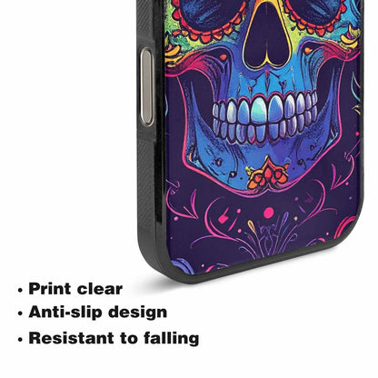 iPhone 16 Pro Max Case — Pride Flag Skulls Seamless Pattern Vibrant, Custom Designed Case Cover