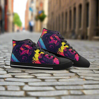Dragon Blue Gold Custom UNISEX Bold Art - Freaky Shoes | Custom Art Sneakers