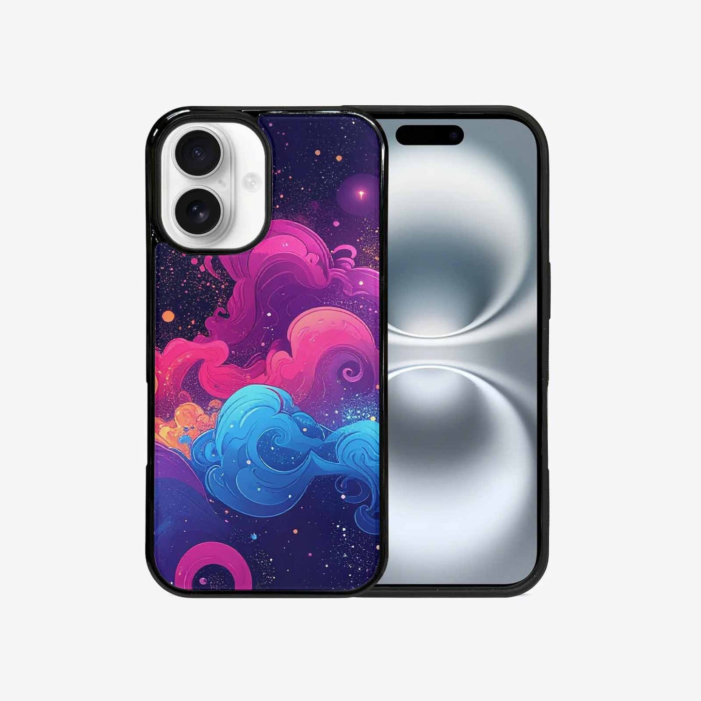 iPhone 16 Case — Rose Galaxy Art Seamless Pattern Vibrant, Personalized Phone Case