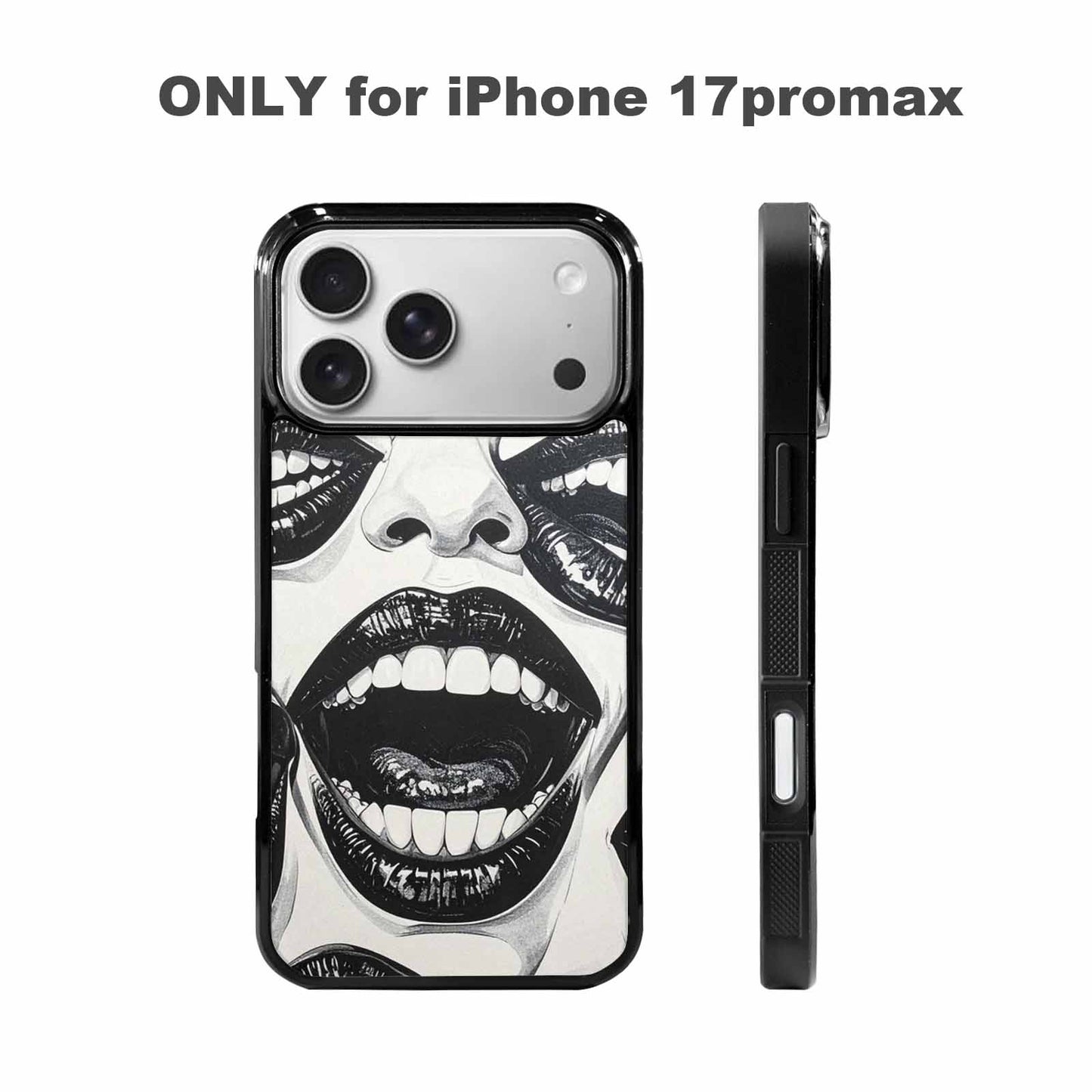 iPhone 17 Pro Max Case — Googly Cartoon Mouths Cartoon Cute, Custom Made Phone Cover