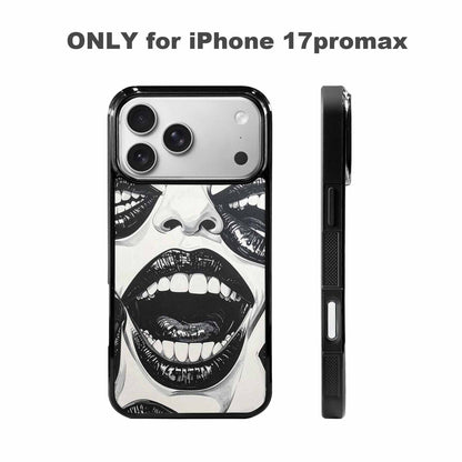iPhone 17 Pro Max Case — Googly Cartoon Mouths Cartoon Cute, Custom Made Phone Cover