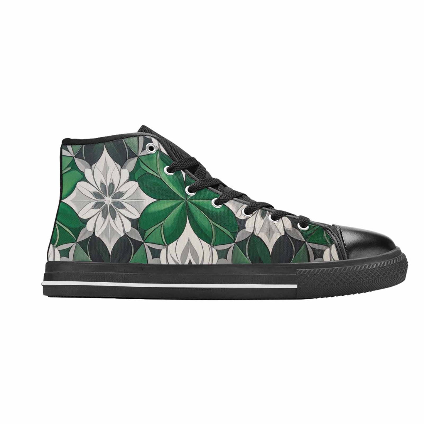 MEN'S Aromantic Flag Color High Top Canvas Surreal Shoes